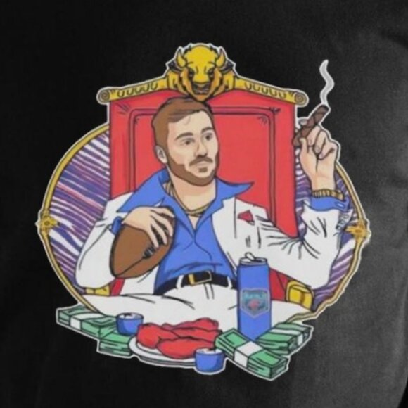 The Wing Is Yours JA17 Josh Allen Buffalo Football Fan Graphic Sports T-Shirt 05 - Picture 2 of 5